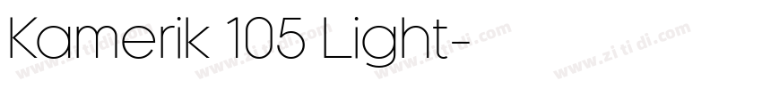 Kamerik 105 Light字体转换